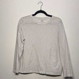 Sonoma Black and White Striped Tee
